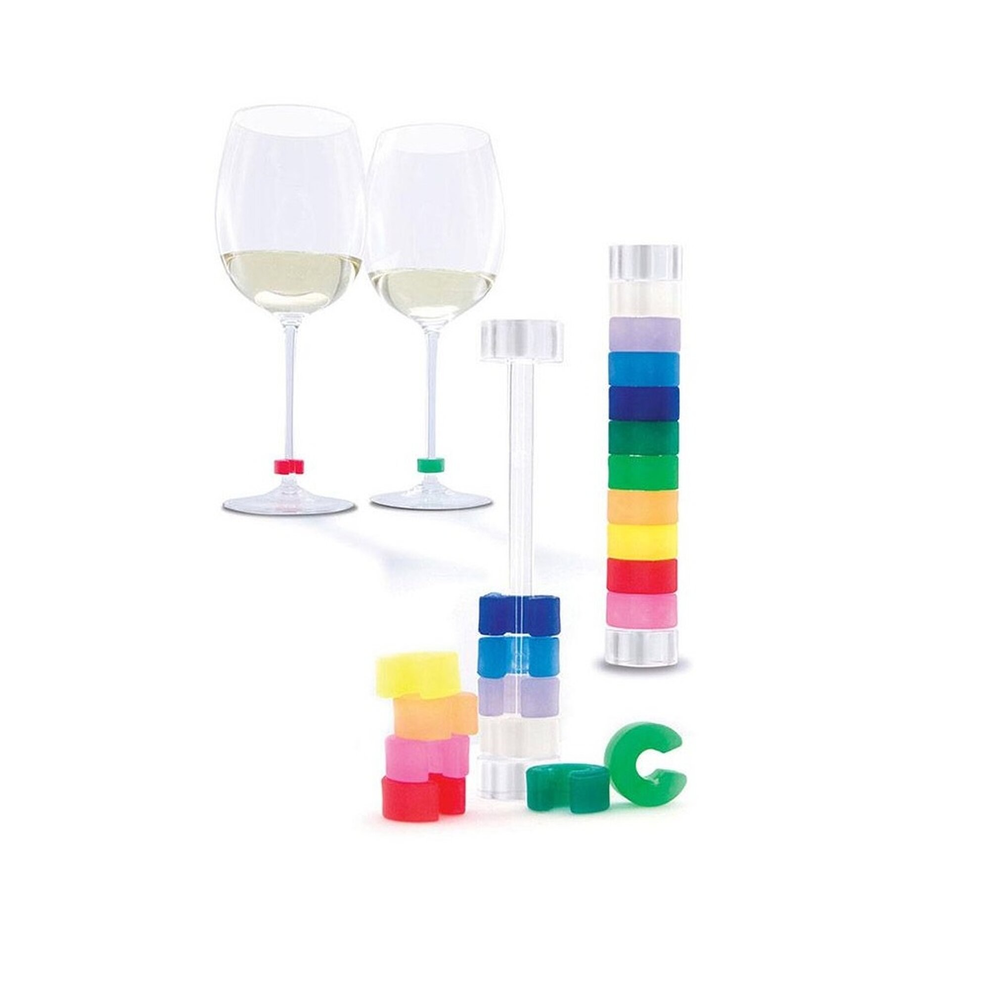 Маркеры Pulltex Wine Glass Identifier, для бокалов, многоразовые, 10 штук