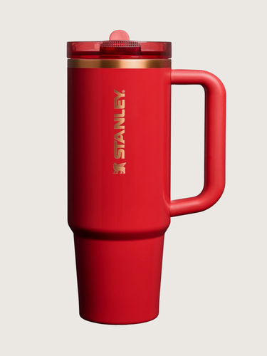 Изображение товара Термокружка Stanley Quencher H2.0 ProTour Flip Straw 0.89 л (30 oz), с трубочкой, цвет ягодно-красный металлик (Holly Berry Gloss), оригинал США