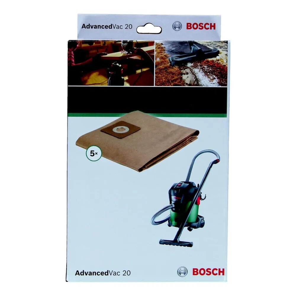 Мешки 5 шт для пылесоса AdvancedVac 20 Bosch 2609256F33 Original