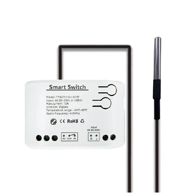 Умный выключатель Trend Tuya с датчиком температуры, 1PCS