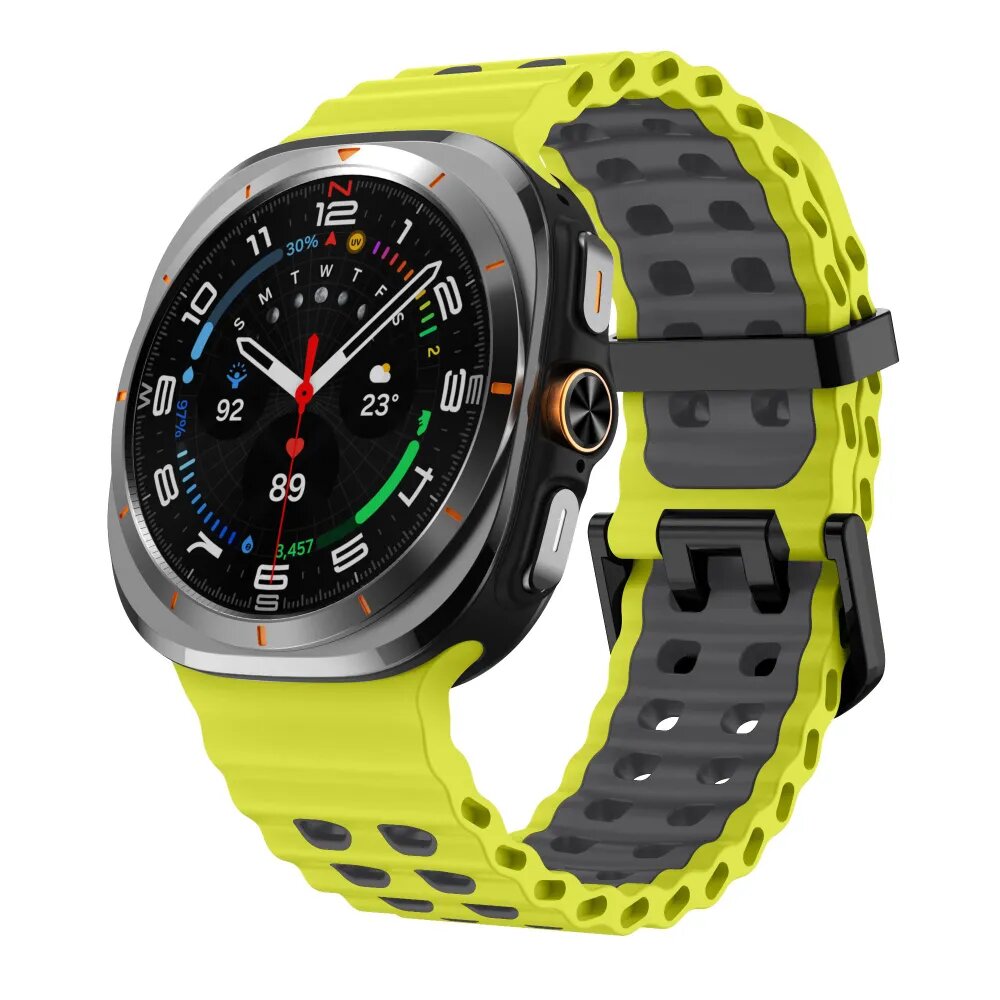Подходит для Samsung Galaxy Watch Ultra (47 мкм) / Самсунг Галакси Часы Ультра (47 мм), ремешок из силиконового материала, модный спортивный стиль