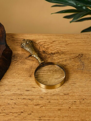 Изображение товара Лупа "Баскервиль", латунь, круглая линза, с ручкой, 5x5x12 см