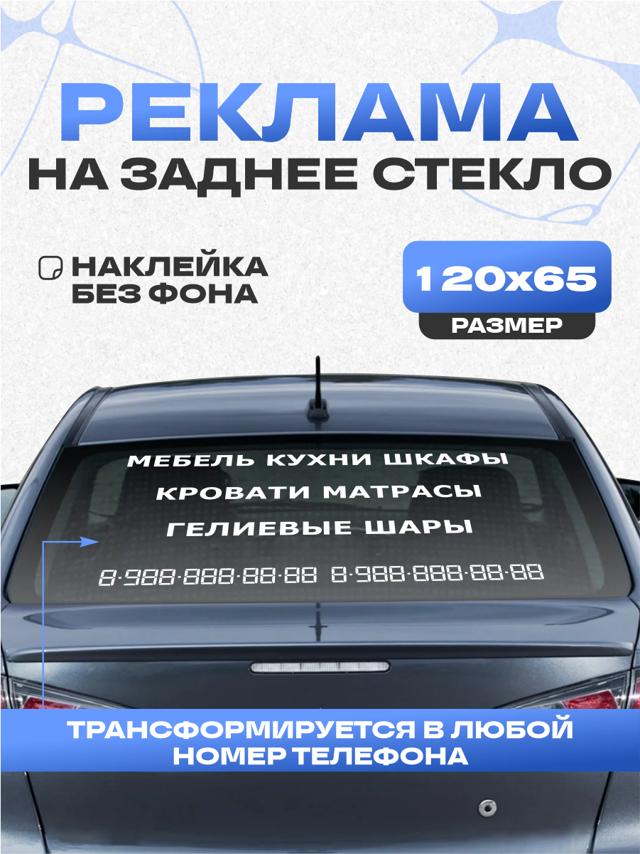 Наклейка на авто Мебель кухни гелиевые шары с номером