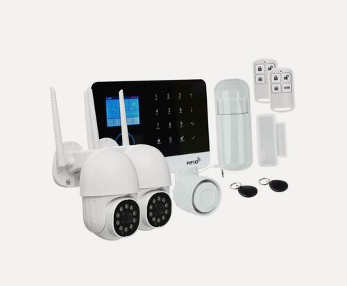 Изображение товара Система Wi-Fi/GSM видеосигнализация - Strazh Oko и 2x HDcom 9826-ASW5 (Q41103KO) для дачи, для гаража с датчиком движения