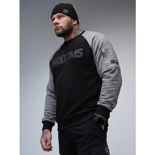 фото Свитшот hard times, размер xxl, , черный/серый