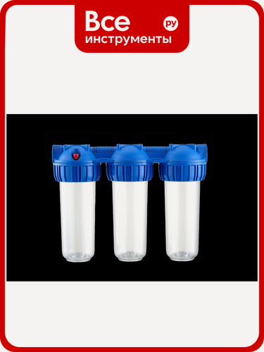 Изображение товара Колба UNIPUMP 10 CFC-10К-3 с резьбой 3/4, тройная система очистки, прозрачный PET‑корпус, встроенный воздушный