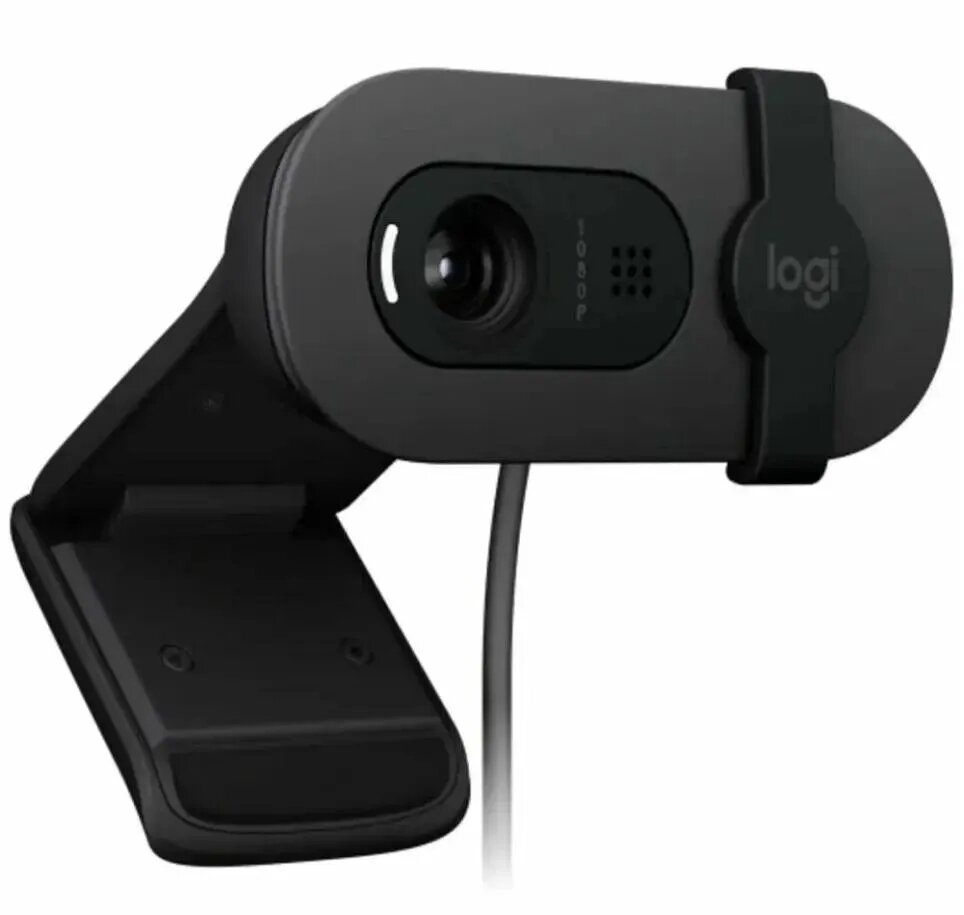 Веб-камера Logitech Brio 105 графитовый 2Mpix (1920x1080) USB2.0 с микрофоном для ноутбука (960-001590)