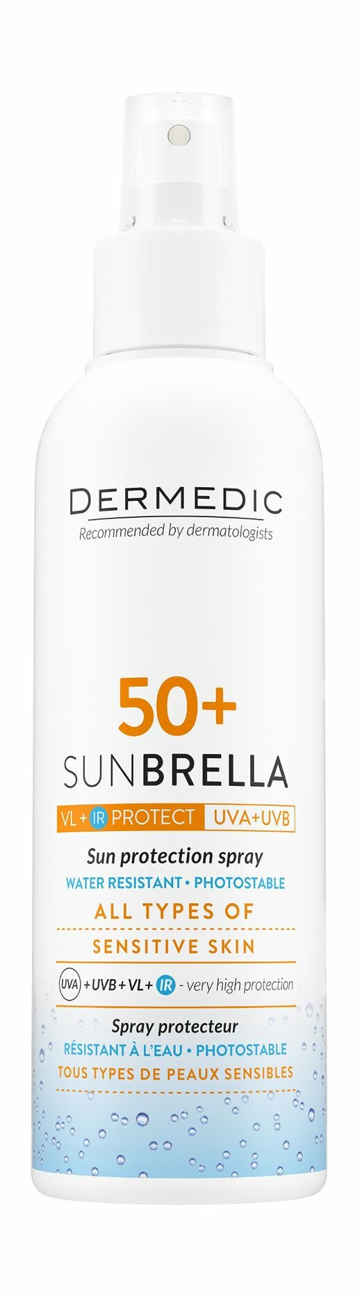 DERMEDIC Солнцезащитное молочко-спрей для тела SPF 50 Sunbrella, 150 мл