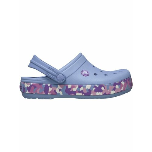 фото Сабо crocs crocband glow confetti band clog t, размер c4 us, синий