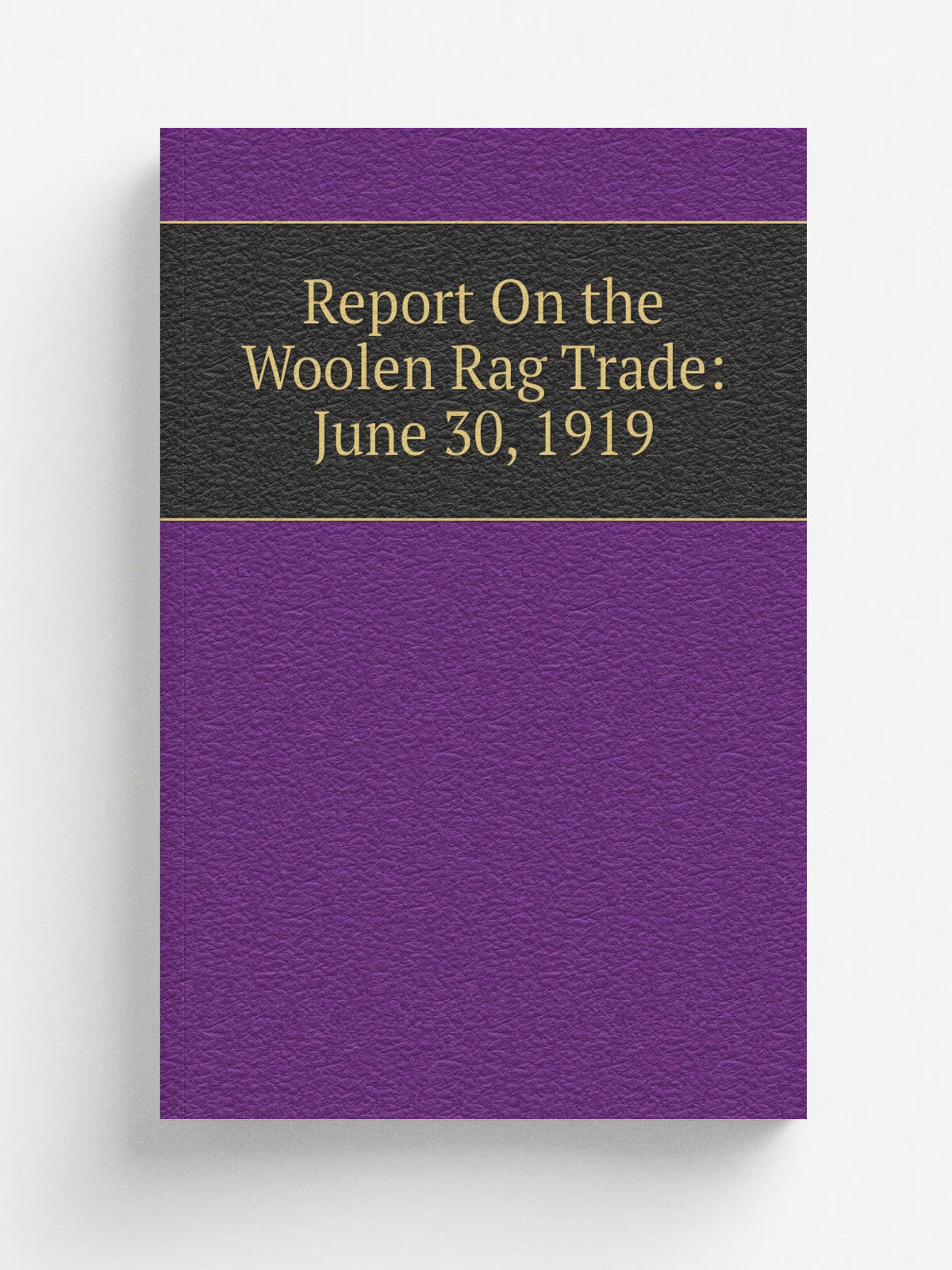 Report On the Woolen Rag Trade: June 30, 1919 | Репринт