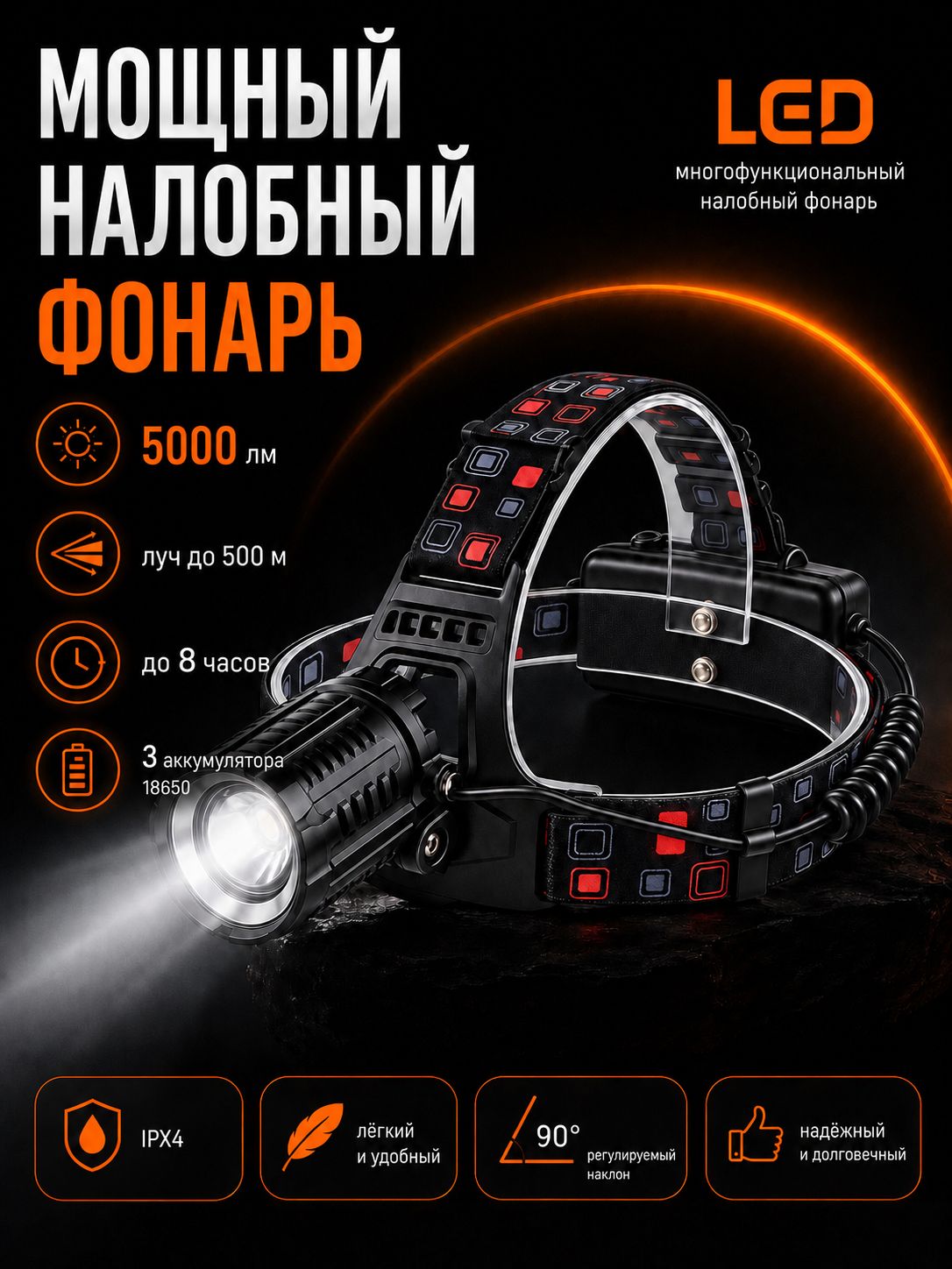 Фонарь-прожектор