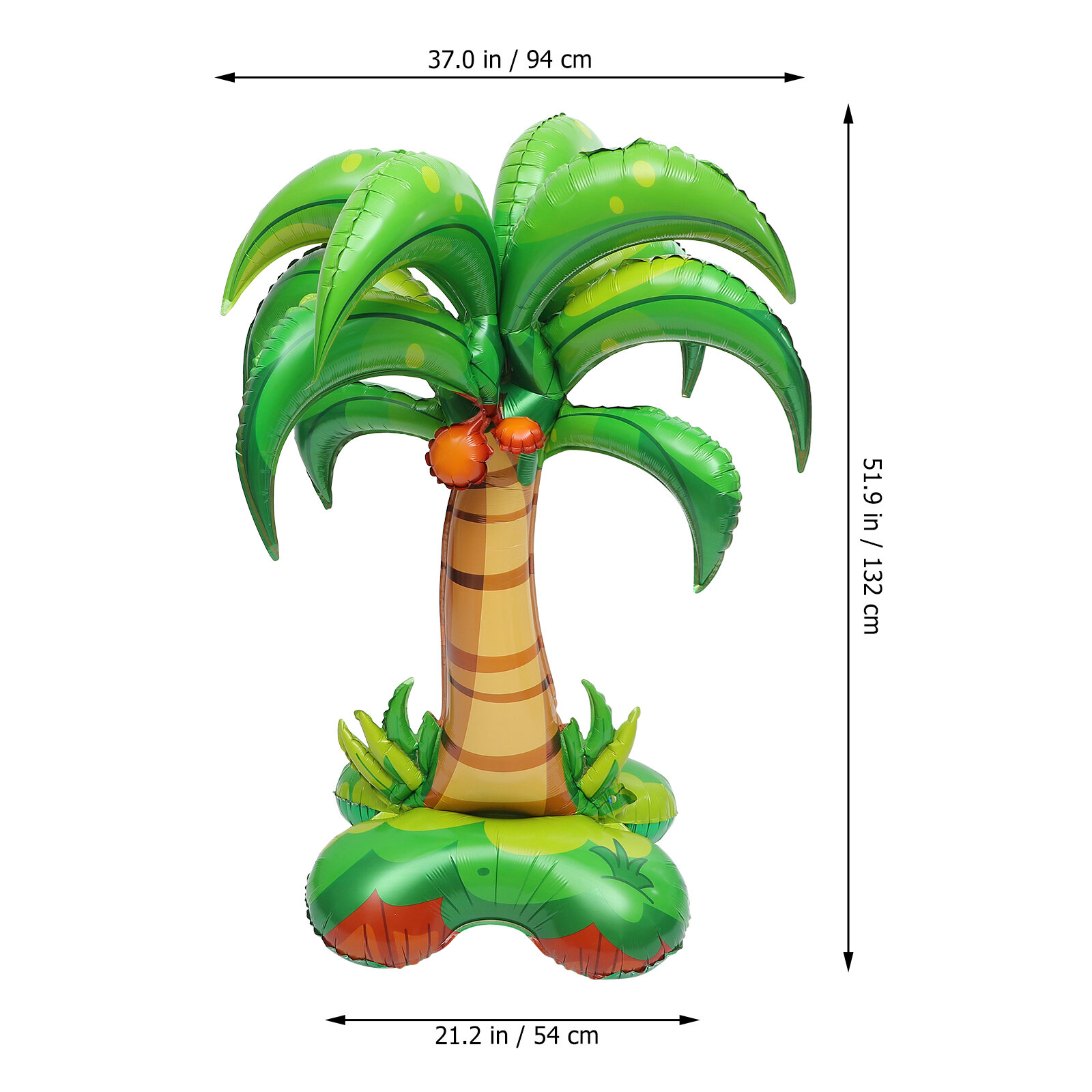 Большой Воздушный Шар В Форме Коconut Palm Из Алюминиевой Фольги Для Украсления Праздников 132X94X54Cm