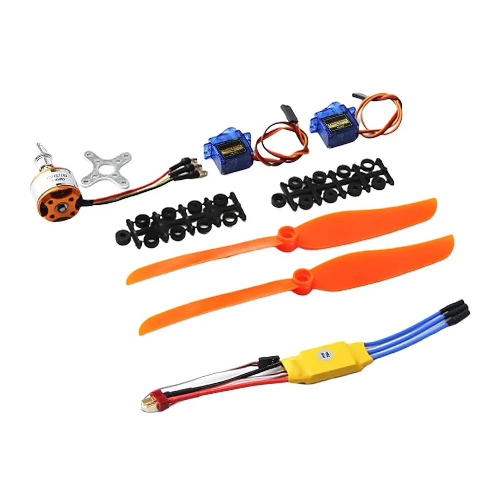 Мотор A2212 1400KV, ESC 30A, серво, пропеллер для авиамодели