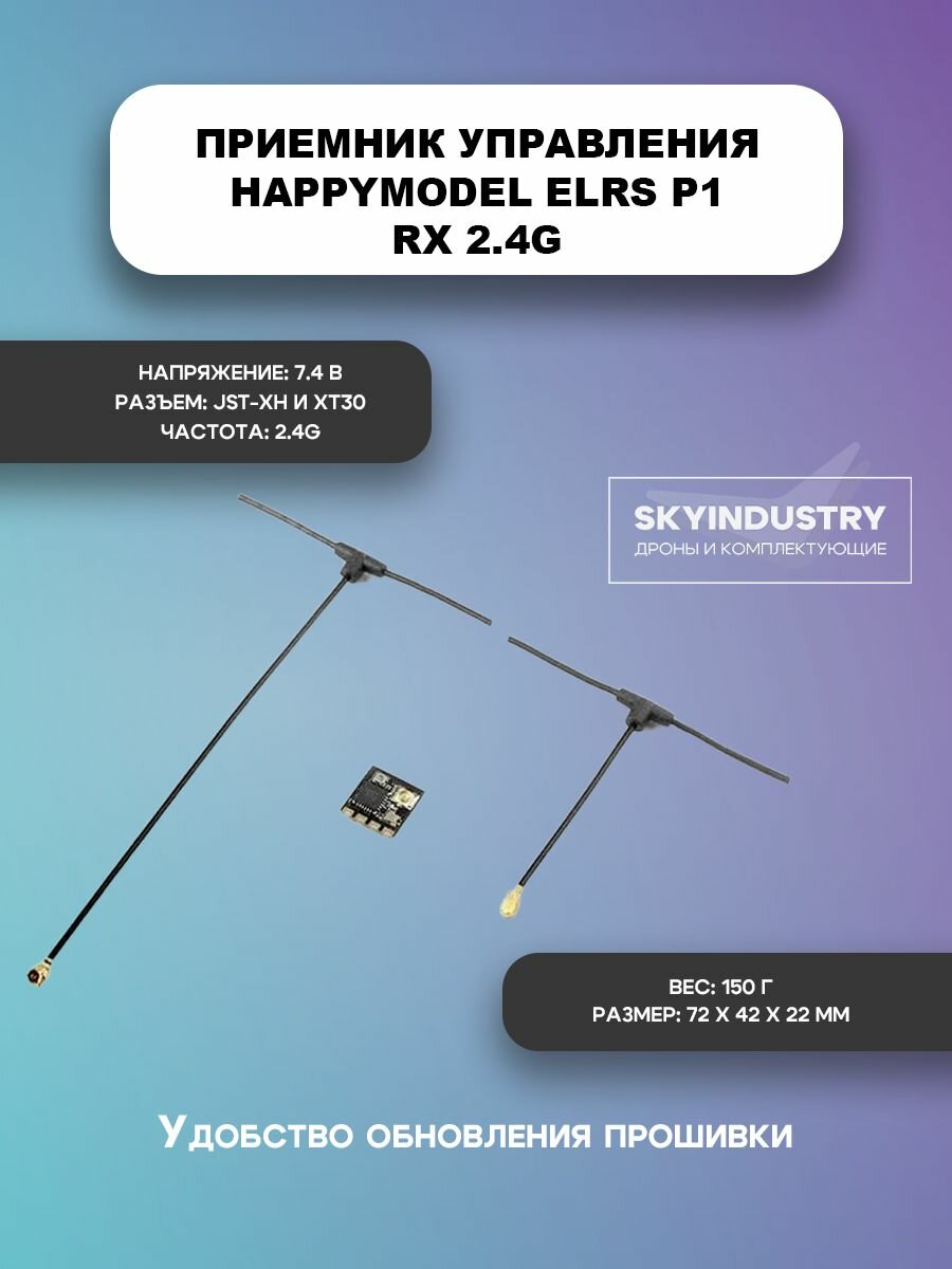 ELRS-приёмник Happymodel EP1 RX, 2,4 ГГц, SX1280