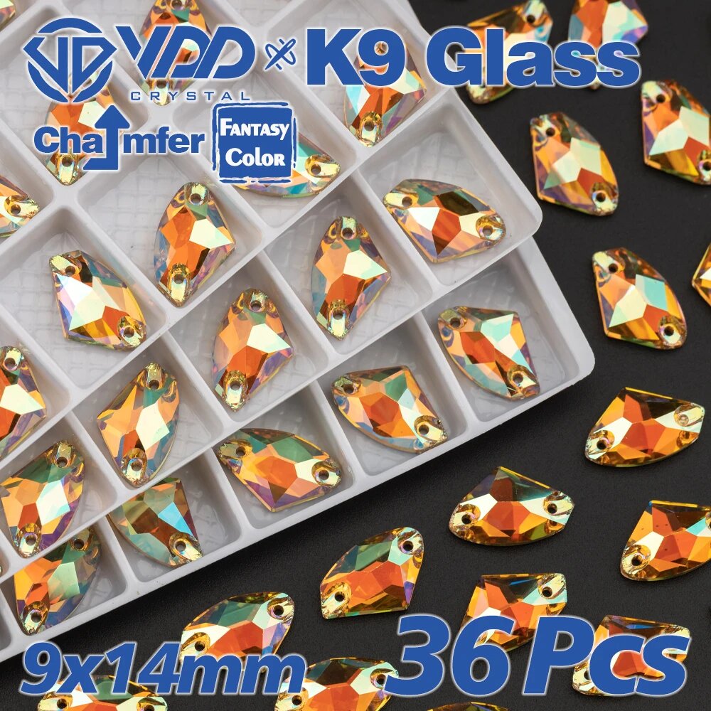 Стразы VDD Burning Sun Fantasy Color для одежды Galactic9x14mm-36Pcs