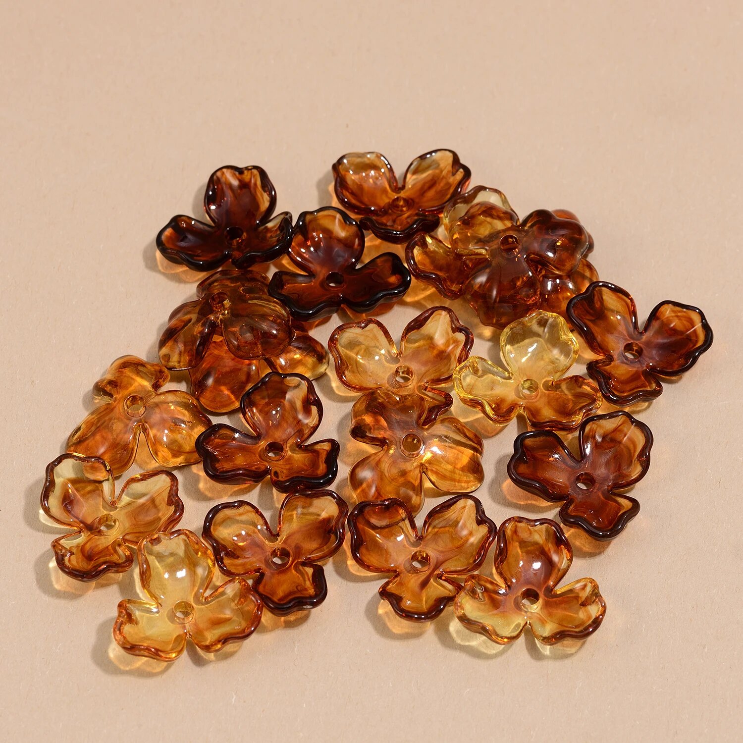 Акриловые цветы brown-10pcs для рукоделия