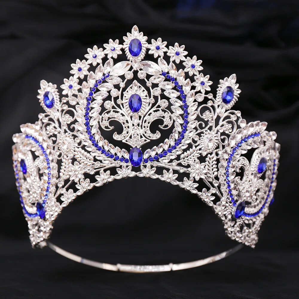 Тиара Silver Blue для конкурсов и торжеств