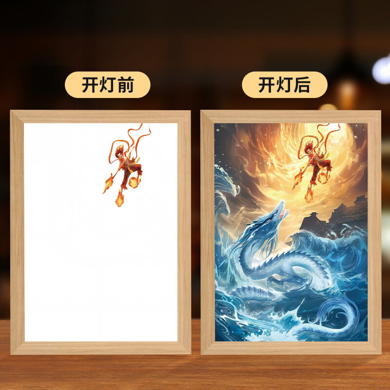 Прекурсор светильника — это гора. Ночник «Маленькая Неза» для украшения спальни, ночник для стола, подарок на День святого Валентина для парня или девушки.