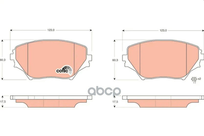 Колодки тормозные TOYOTA Rav 4 (00-) передние (4шт.) TRW TRW арт. GDB3251