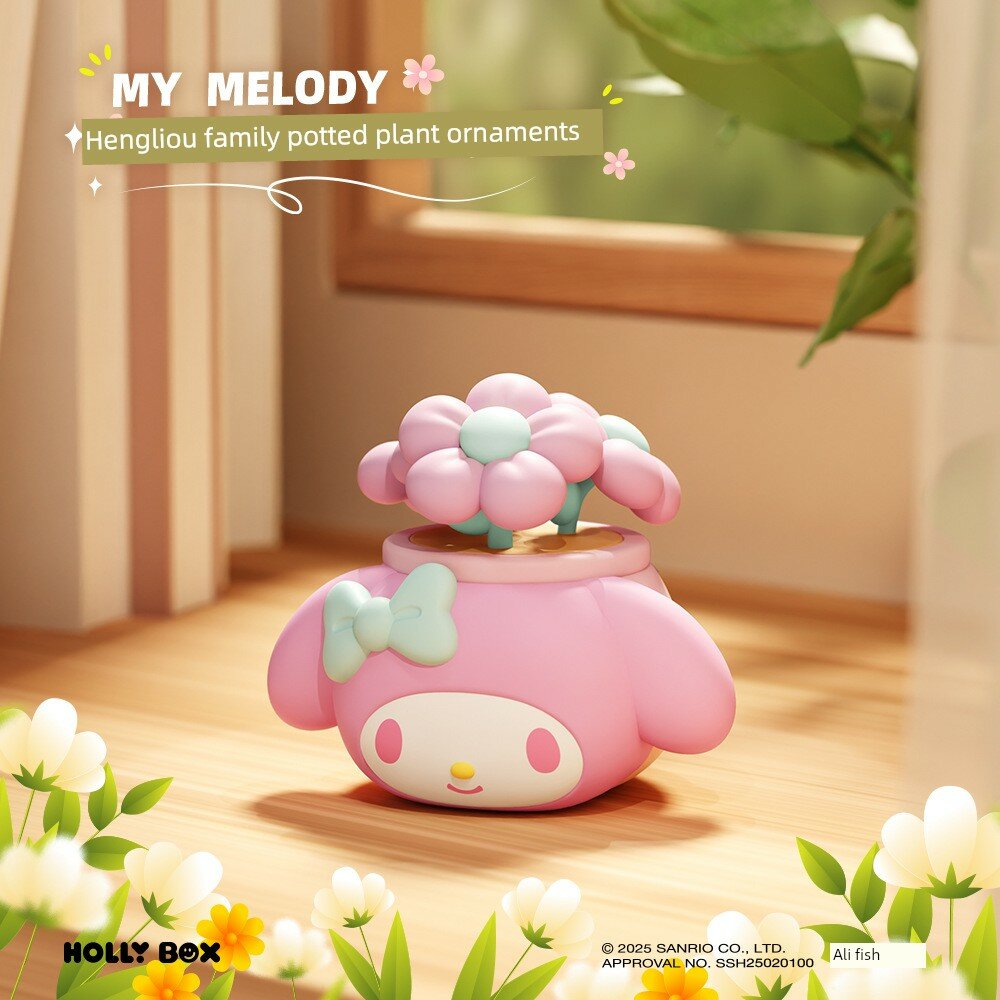 Оригинальные фигурки Sanrio в горшках, серия "слепые коробки-сюрпризы", Куроми, Хелло Китти, настольные статуэтки,