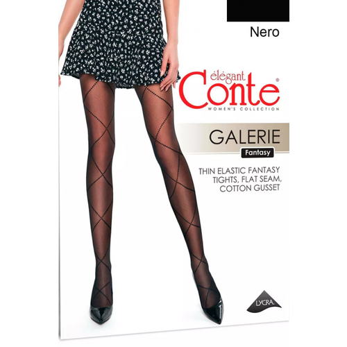 фото Колготки conte galerie 20, размер 5, чёрный