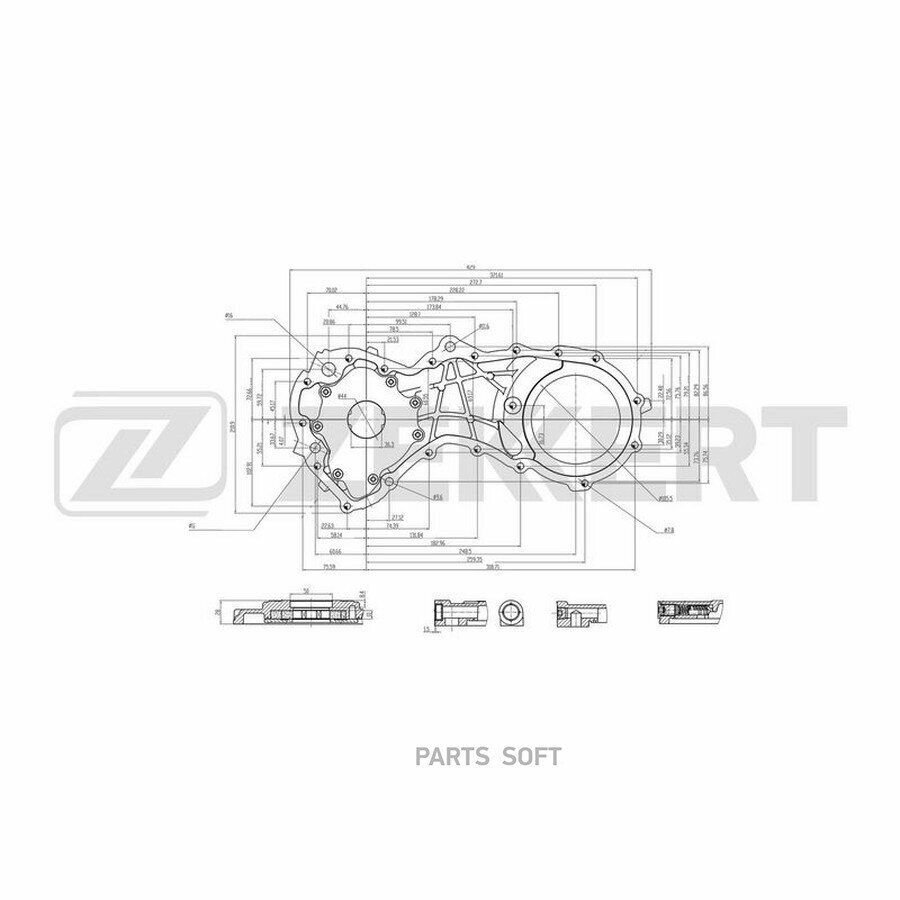 ZEKKERT MS-1014 Насос масляный Ford Focus I II 01- C-Max 07- Transit Connect 02- Galaxy II 06- Tourneo Connect ()