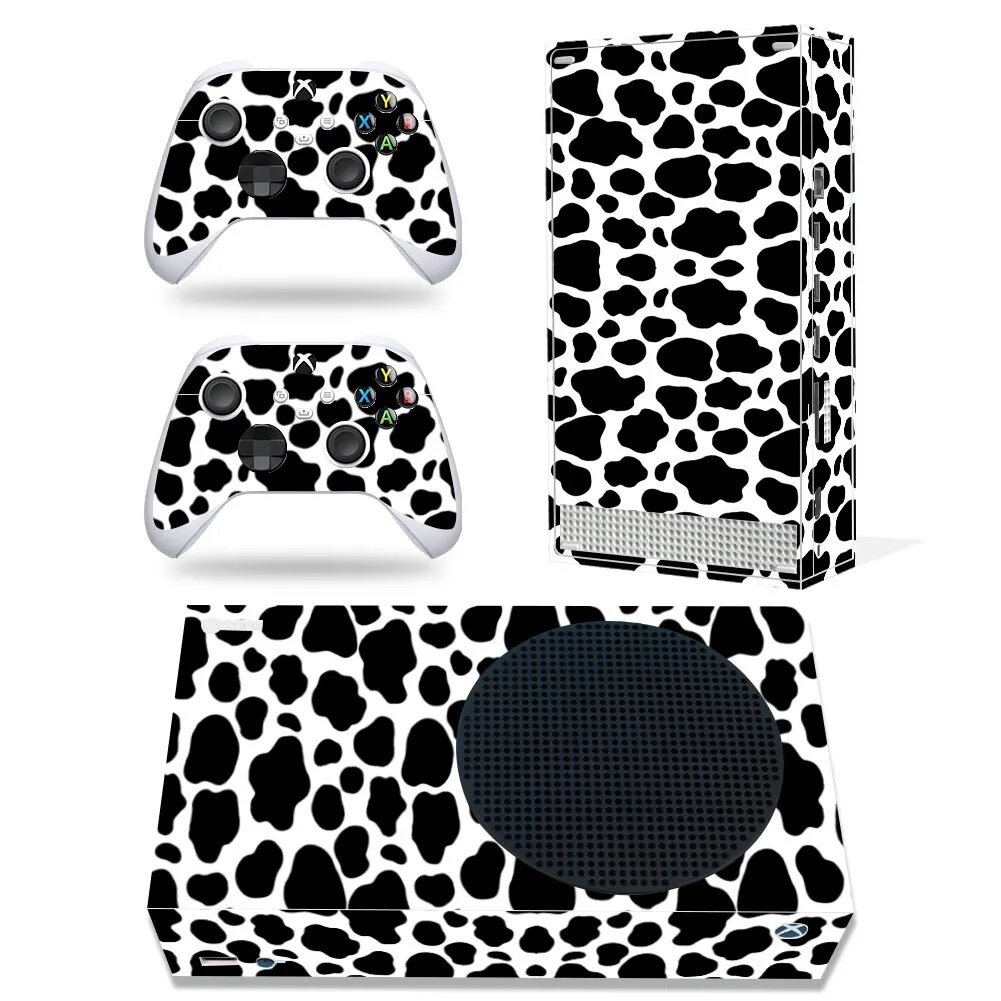 Наклейка Xbox Series S, черно-белая корова