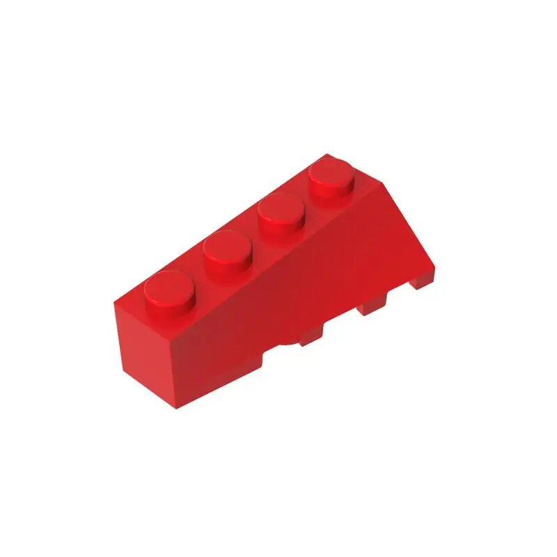 Красный LEGO клиновидный элемент 4x2 левый