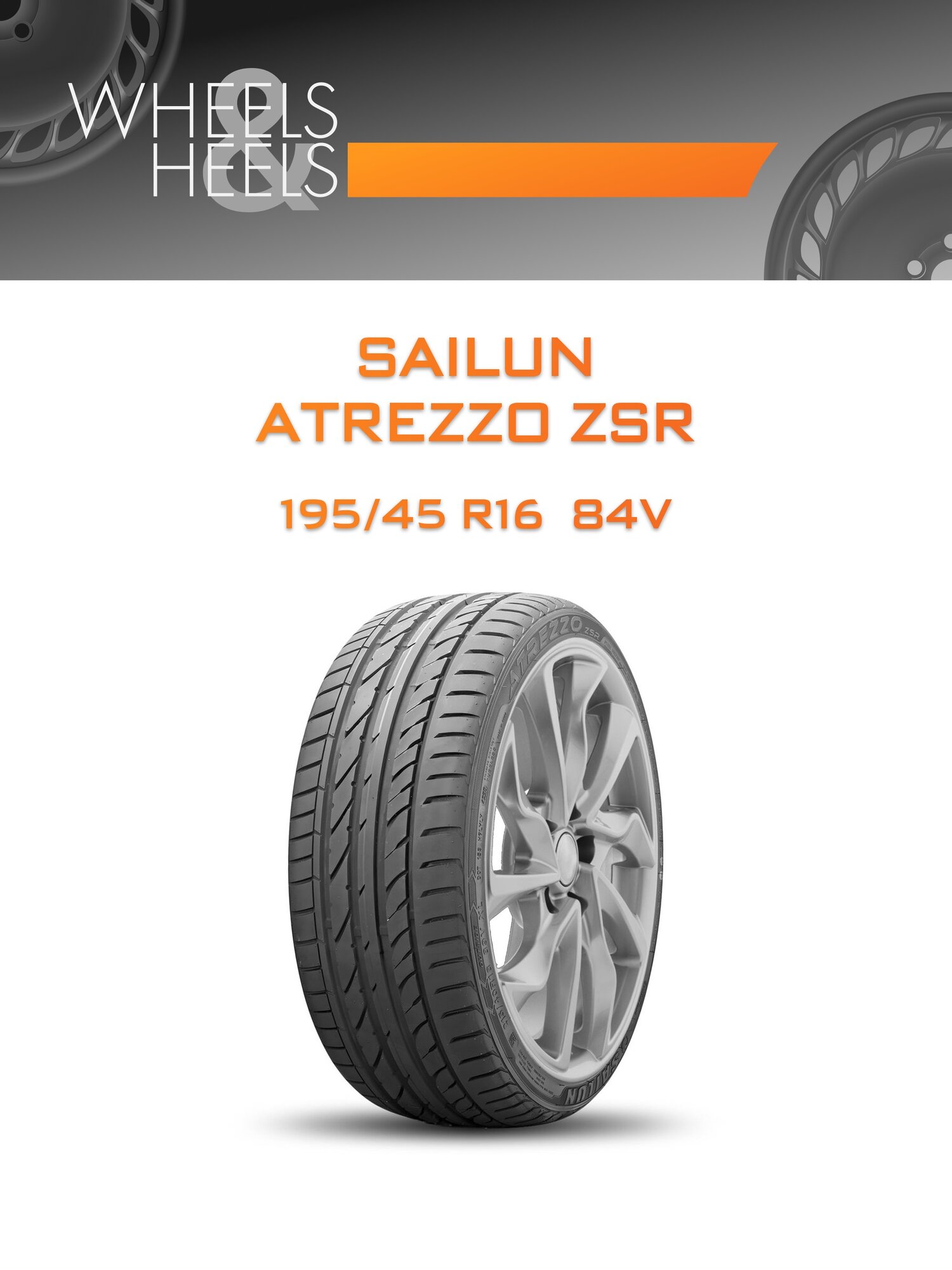 Шина автомобильная Sailun ATREZZO ZSR 195/45 R16 84V XL SUMMER, летняя, универсальная