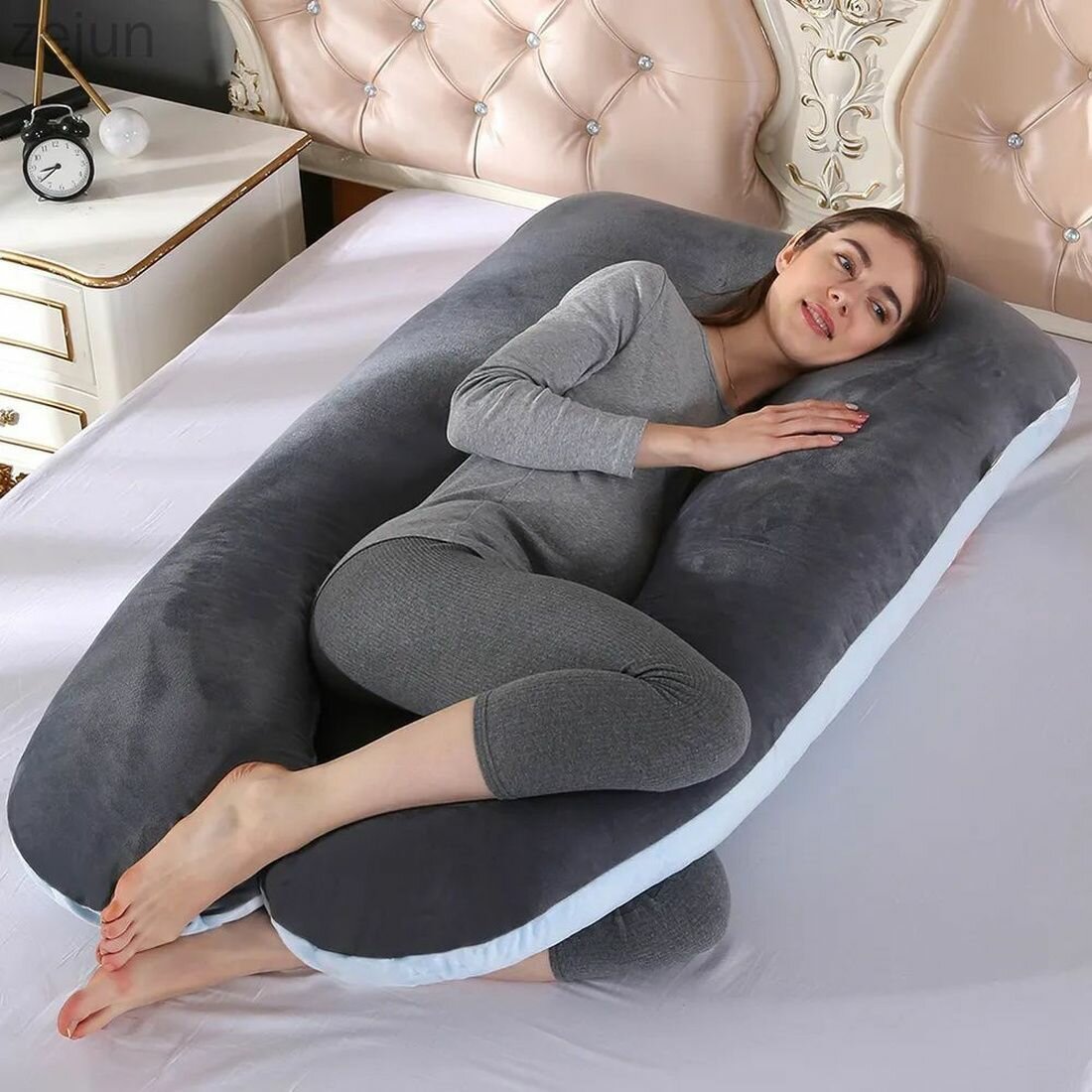 Подушка для беременных и кормящих 100x1000 см, 7-зональная пена Comfort для беременных 7-зональная пена