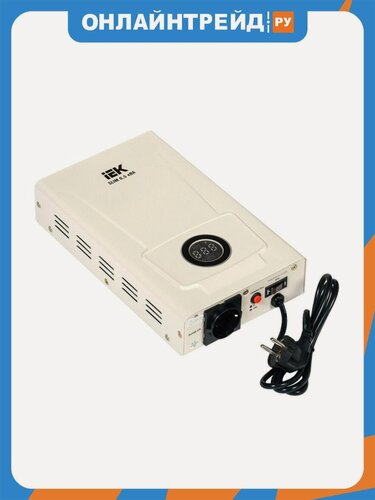 Изображение товара Стабилизатор напряжения Iek 1ф 0.5кВА SLIM настенный, IVS22-1-D05-09
