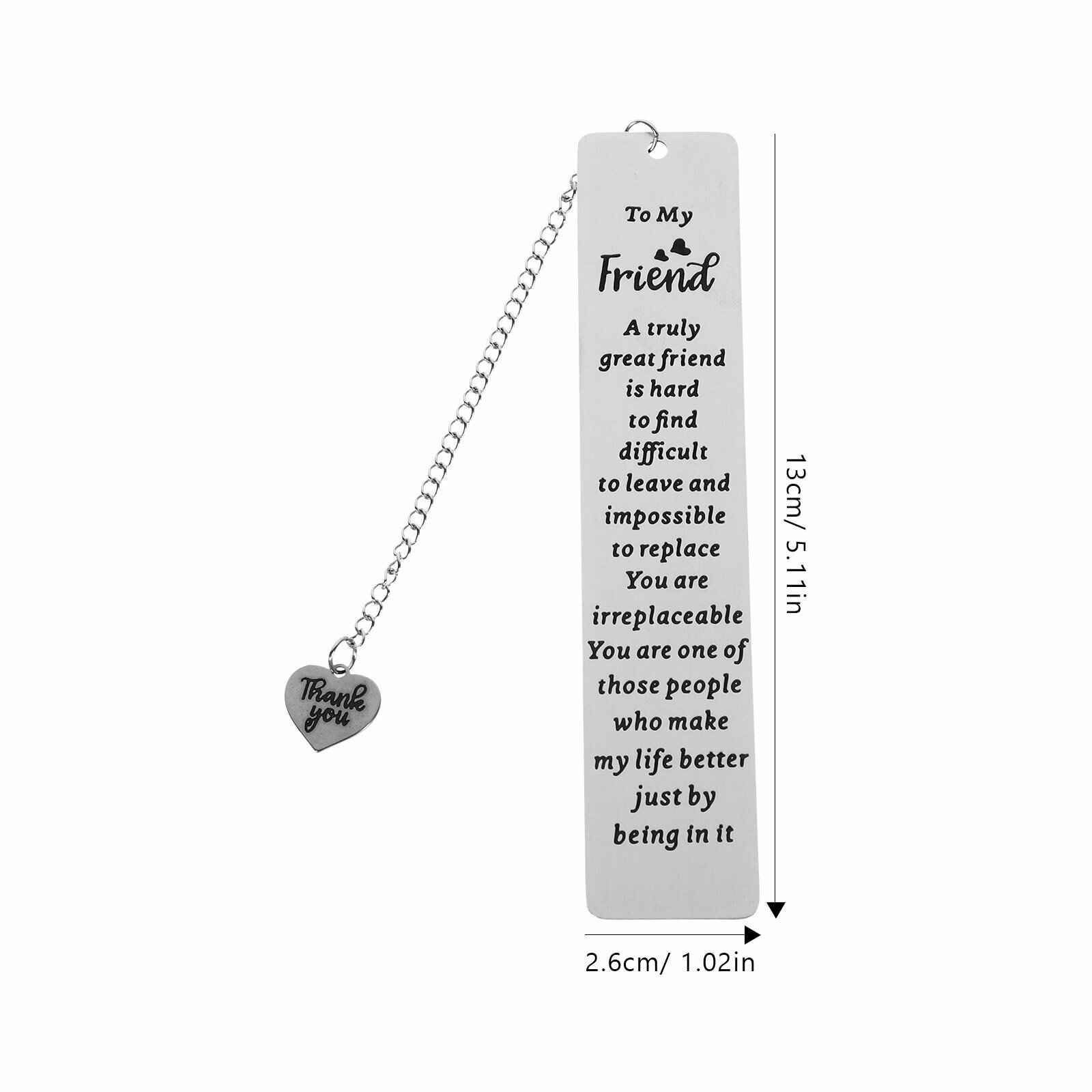 Закладка Для Книг Из Нержавеющей Стали Серебристый Цвет 13.00X2.60X0.20Cm Подарок Для Студентов И Учителей