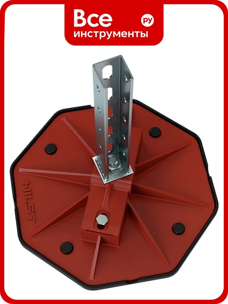Кровельная опора HILST PLATFORM MV 345х345х55 мм с антивибрационным ковриком, 1 шт. HLRS