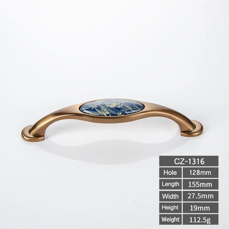 Ручки для мебели Blue Leaf керамические CZ-1316-128