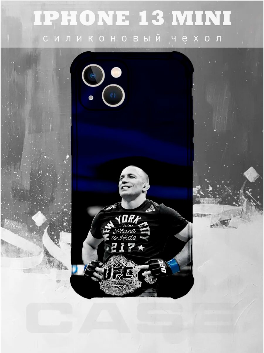 Чехол на IPHONE 13 MINI с принтом джордж сент-пьер