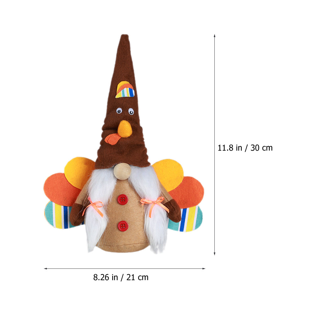Изящный Гном Декор В Forme De Turkey Для Thanksgiving Праздник 30X21X8Cm
