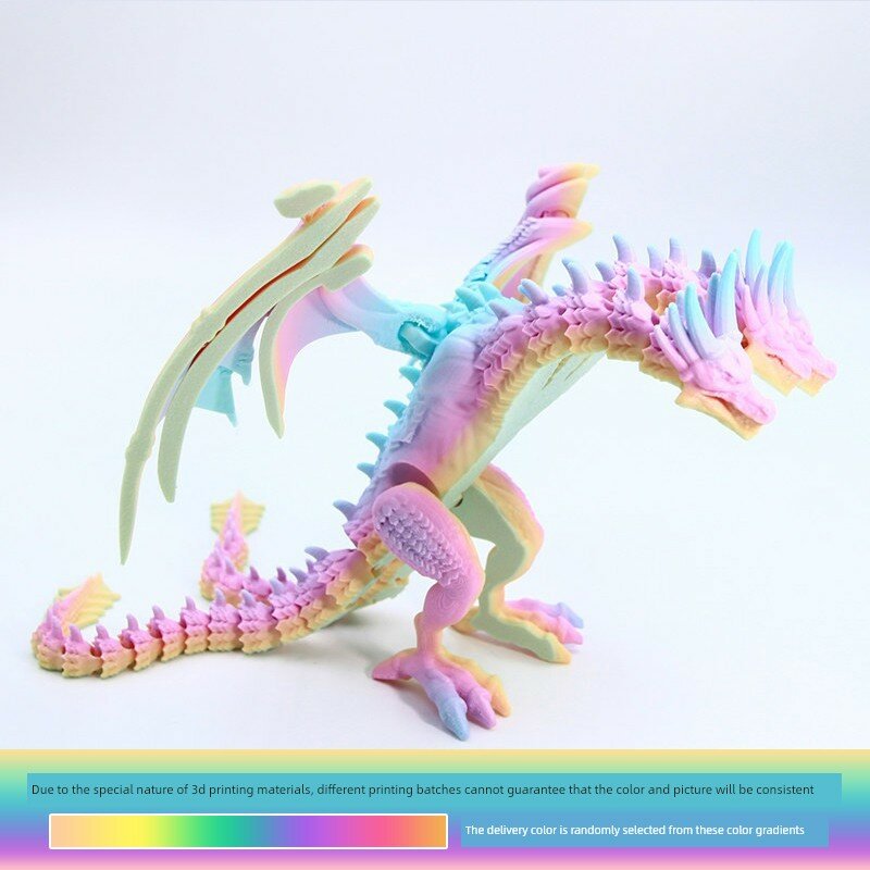 33 см радужная модель дракона Король Гидора 3D-печатная игрушка для детей, коллекционный экспонат
