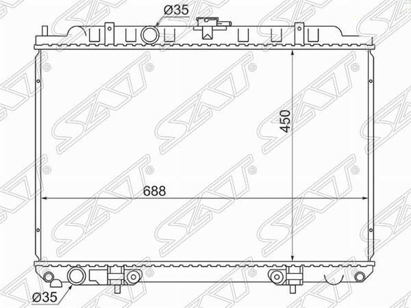 Радиатор SAT NS0005-C24 Nissan Serena 99-05 / Bassara 99-03