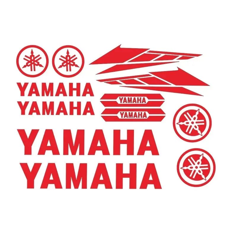 Хит продаж: Набор наклеек для мотоциклов Yamaha – буквы, логотипы, для тюнинга бензобака и A5 red