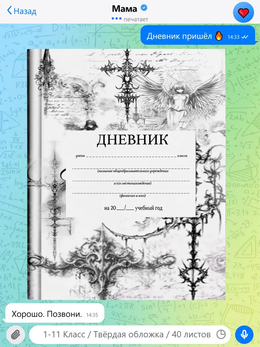 Школьный дневник с принтом y2k pinterest