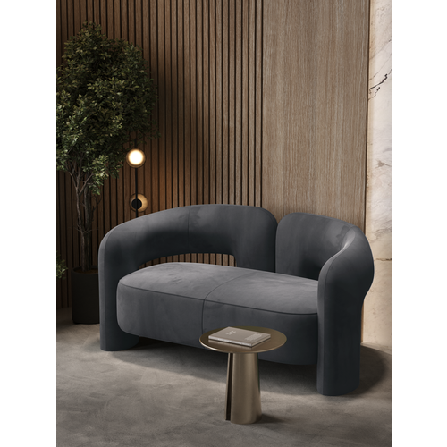 фото Диван дизайнерский azzurro, велюр dream grafit 140 см. прямой germary home