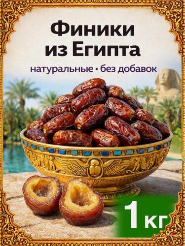 Изображение товара Финики "сиви" 1кг Египет, не мытые, полусушёные, без сахара.