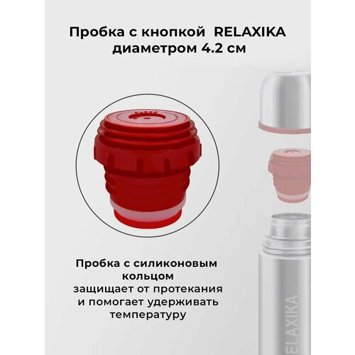 фото Пробка с кнопкой для термосов relaxika 101 серии (0,35 л, 0,5 л.), r. stpr.04