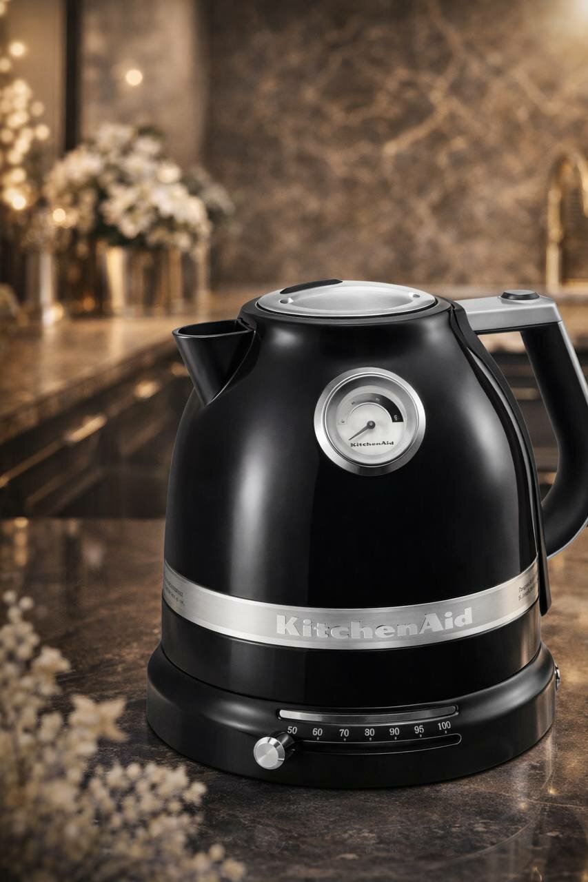 Электрический чайник KitchenAid Artisan 5KEK1522EOB, 2400Вт, черный глянец