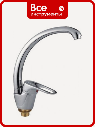 Изображение товара Смеситель для кухни FRAP F4128-2 с керамическим картриджем, хромированным покрытием и поворотным изливом