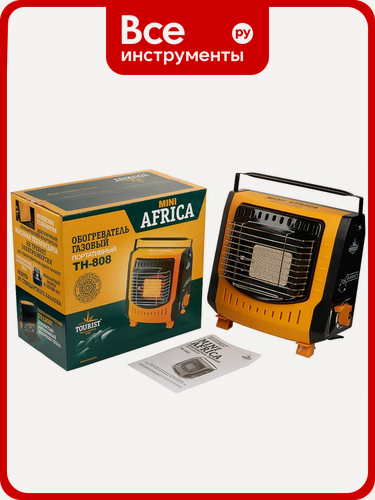 Изображение товара Газовый портативный обогреватель TOURIST MINI AFRICA TH-808, с цанговым баллоном