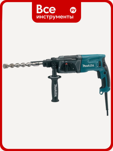 Изображение товара Перфоратор Makita HR2470x15 с мощностью 780 Вт, частотой ударов до 4500 уд/мин и тремя режимами работы, sds-plus хвостов