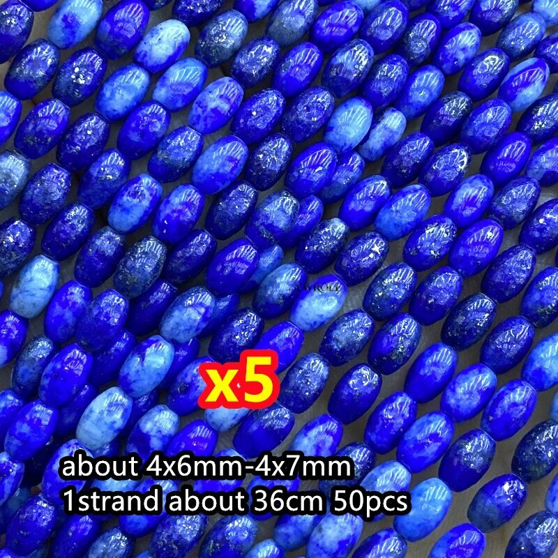 Бусины из яшмы YWROLE 5 шт. lapis lazuli