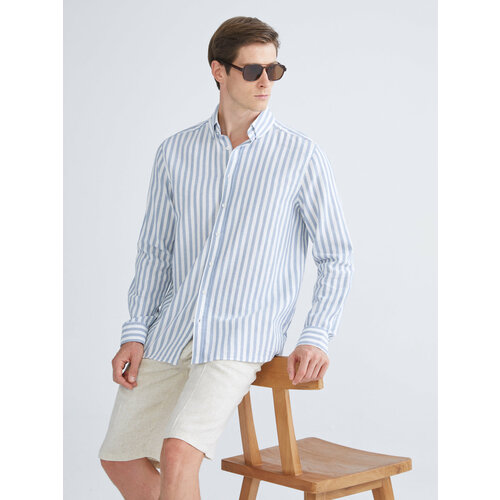 фото Рубашка lc waikiki, размер m, blue striped
