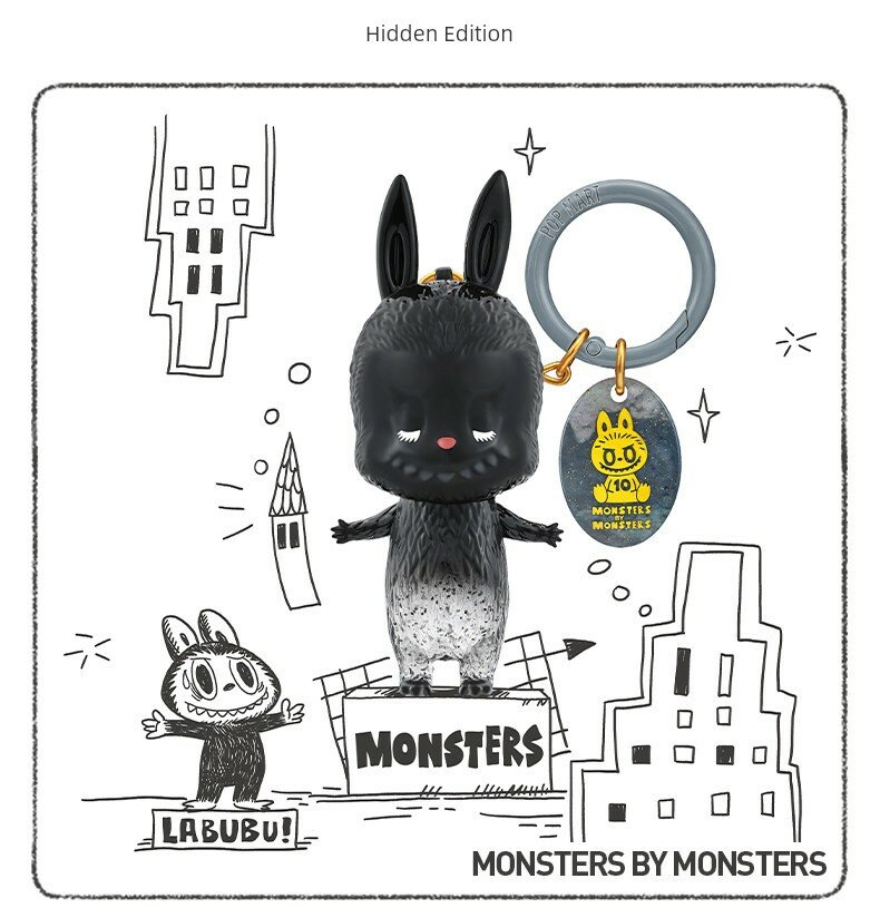Фигурка на ключ POPMART THE MONSTERS 10-летие Серия Случайная Коробка Брелок Фигура Подарок (LABUBU) - Секрет Скрытый